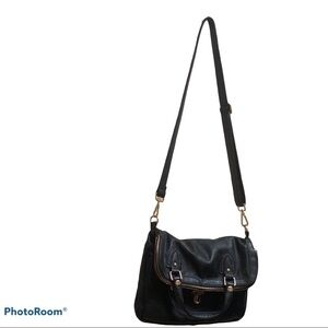 Jeanne Lottie Black leather  crossbody bag